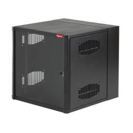Gabinete AccessPlus de 19 UR Montaje en Pared de 19in, Rieles Numerados y Roscados #10-32, Puerta con Ventana de