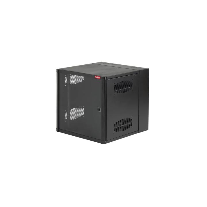 Gabinete AccessPlus de 19 UR Montaje en Pared de 19in, Rieles Numerados y Roscados #10-32, Puerta con Ventana de