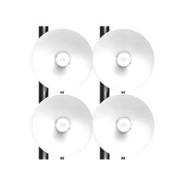 Kit de 4 radios FORCE4625 de alto Desempeño / Wi-Fi 6E / Hasta 1 Gbps / 5925 - 7125 MHz / Antena Integrada 25 dBi