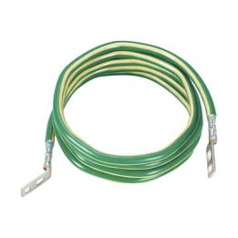 Jumper para Aterrizar Equipos, 6 AWG, con Terminal Doblada a 45 Grados, Para Conexión a Tierra y Terminal Recta Para