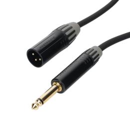 Cable de Audio | XLR 3 Polos Macho a Plug 1/4 in mono | Conector Seetronic Serie M SCMF3 - MP2X | Longitud 3m