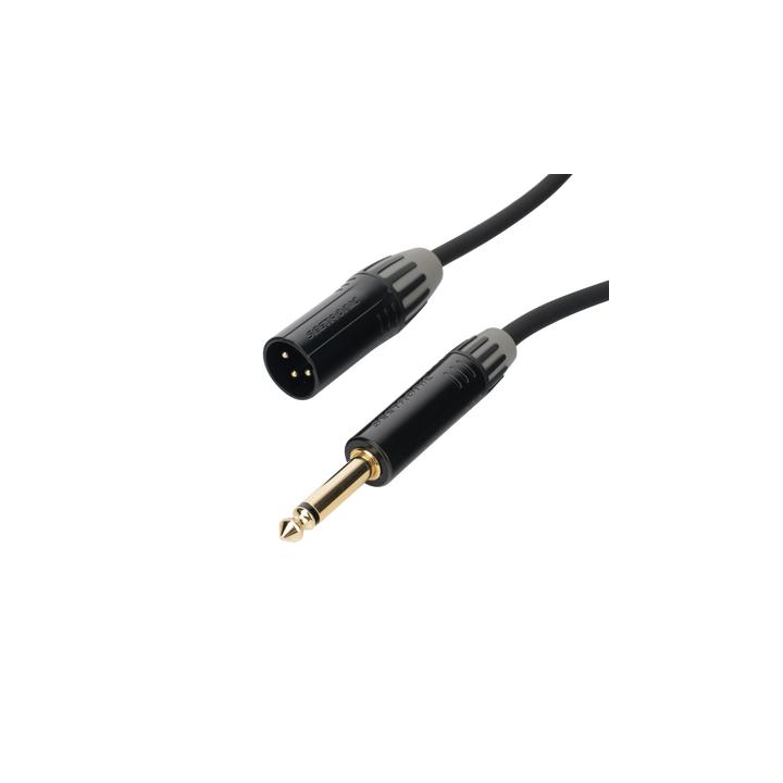 Cable de Audio | XLR 3 Polos Macho a Plug 1/4 in mono | Conector Seetronic Serie M SCMF3 - MP2X | Longitud 3m