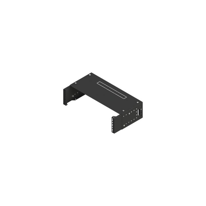 Rack Abierto de montaje en Pared, de 19in,  Profundidad Ajustable (8" a 12") de 2.5  Unidades de rack, con Capacidad de