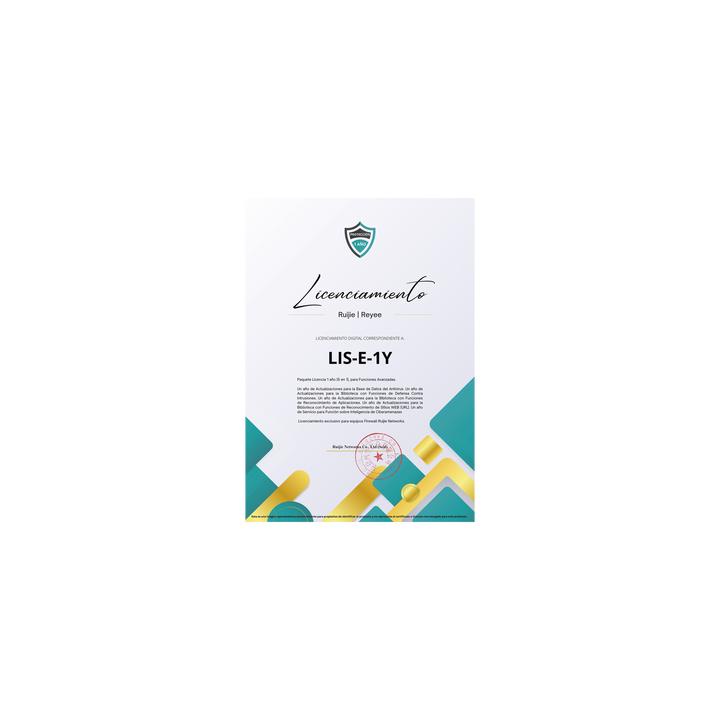 Paquete Licencia 1 año  (5 en 1), para Funciones Avanzadas Firewall modelo Z3200 series