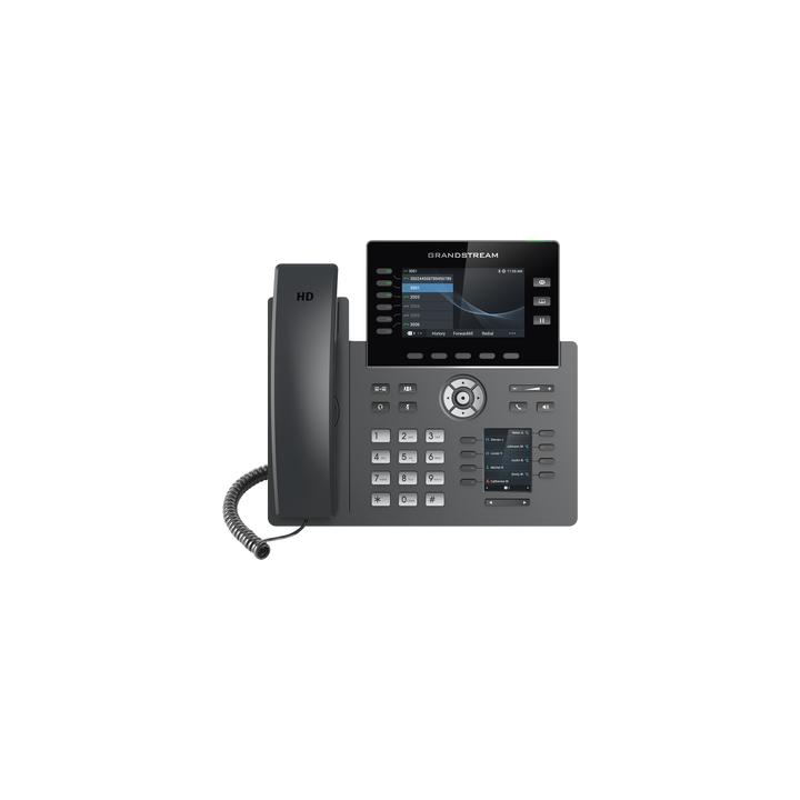 Teléfono IP Wi-Fi, Grado Operador, 6 líneas SIP con 6 cuentas, pantalla a color 4.3", puertos Gigabit, Bluetooth,