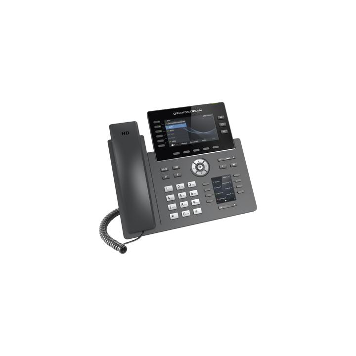 Teléfono IP Wi-Fi, Grado Operador, 6 líneas SIP con 6 cuentas, pantalla a color 4.3", puertos Gigabit, Bluetooth,