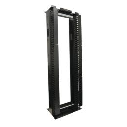 Rack de Aluminio System de 7ft x 19in, 45UR, Con organizadores verticales, conexión de tierra y accesorios de montaje