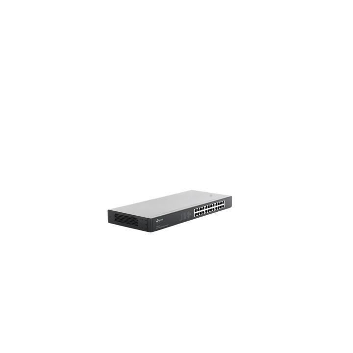 Switch no administrable de 24 puertos 10/100 Mbps para montaje en rack