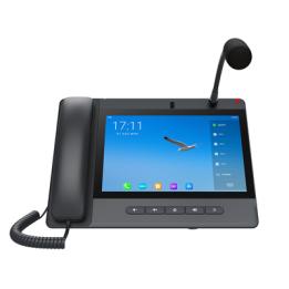 Teléfono IP Android 9.0 Empresarial para voceo 20 líneas SIP, pantalla táctil, Wi-Fi y Bluetooth, PoE, Voceo/ Musica