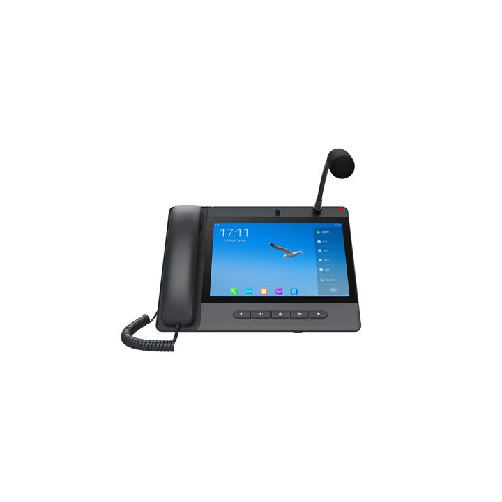 Teléfono IP Android 9.0 Empresarial para voceo 20 líneas SIP, pantalla táctil, Wi-Fi y Bluetooth, PoE, Voceo/ Musica