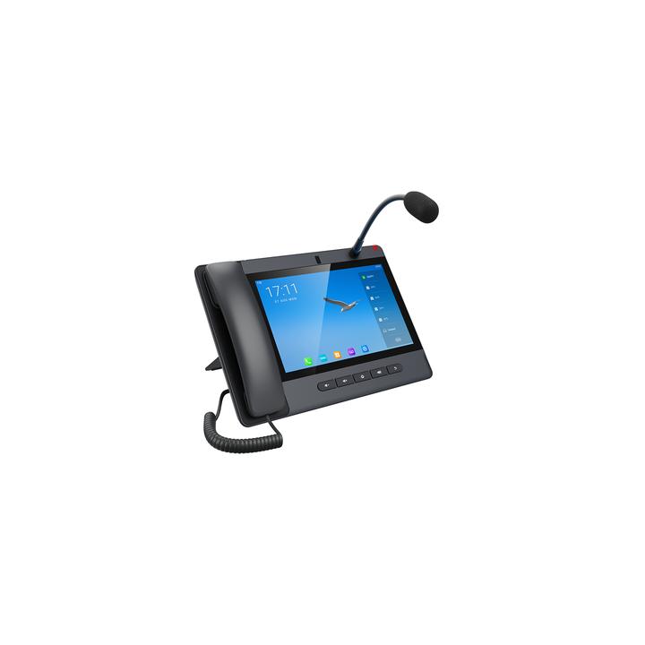 Teléfono IP Android 9.0 Empresarial para voceo 20 líneas SIP, pantalla táctil, Wi-Fi y Bluetooth, PoE, Voceo/ Musica