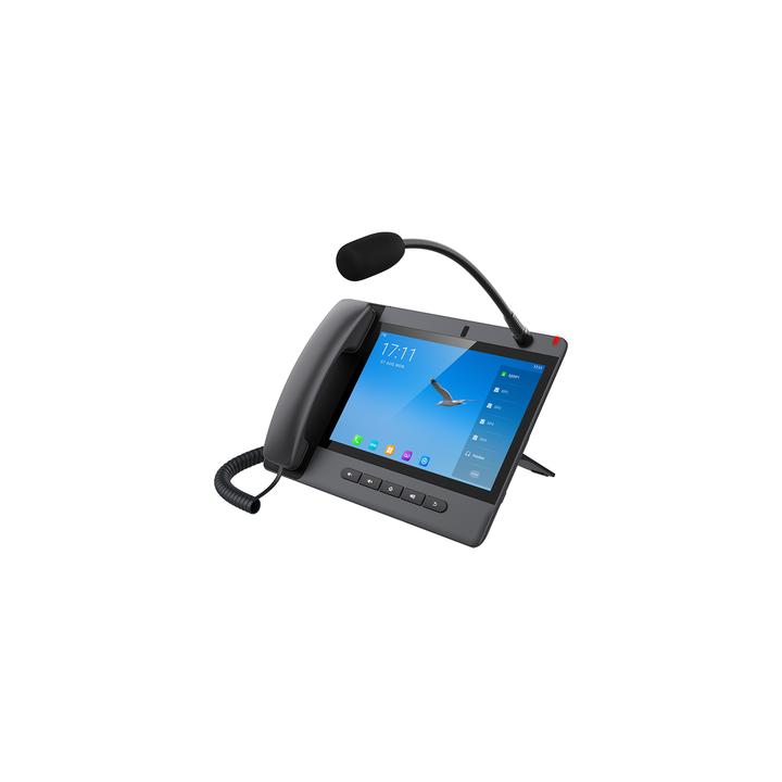 Teléfono IP Android 9.0 Empresarial para voceo 20 líneas SIP, pantalla táctil, Wi-Fi y Bluetooth, PoE, Voceo/ Musica