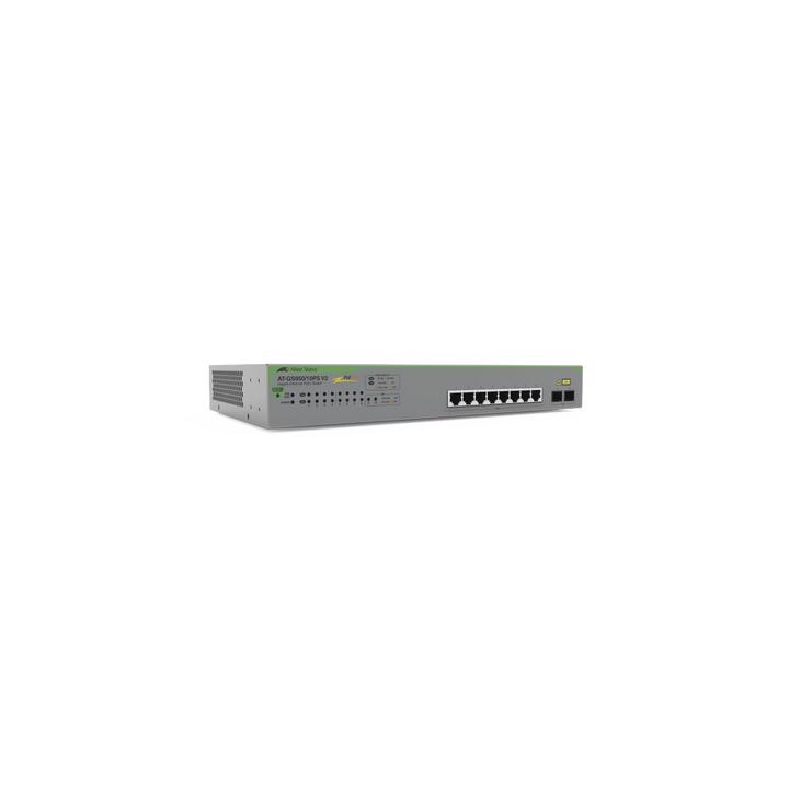 Switch PoE+ Gigabit WebSmart de 10 puertos 10/100/1000 Mbps (2 x Combo) + 2 puertos gigabit SFP (Combo), 75 W