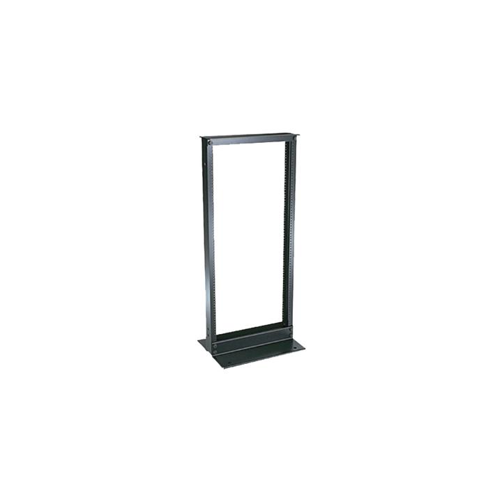 Rack de Dos Postes Estándar de 19 in, Rieles Numerados y Roscados #12-24, Fabricado en Aluminio, 24 Unidades de Rack,