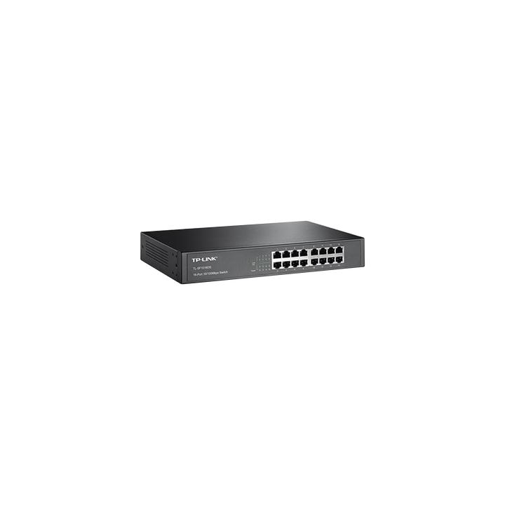 Switch no administrable de 16 puertos 10/100 Mbps de escritorio y para montaje en rack