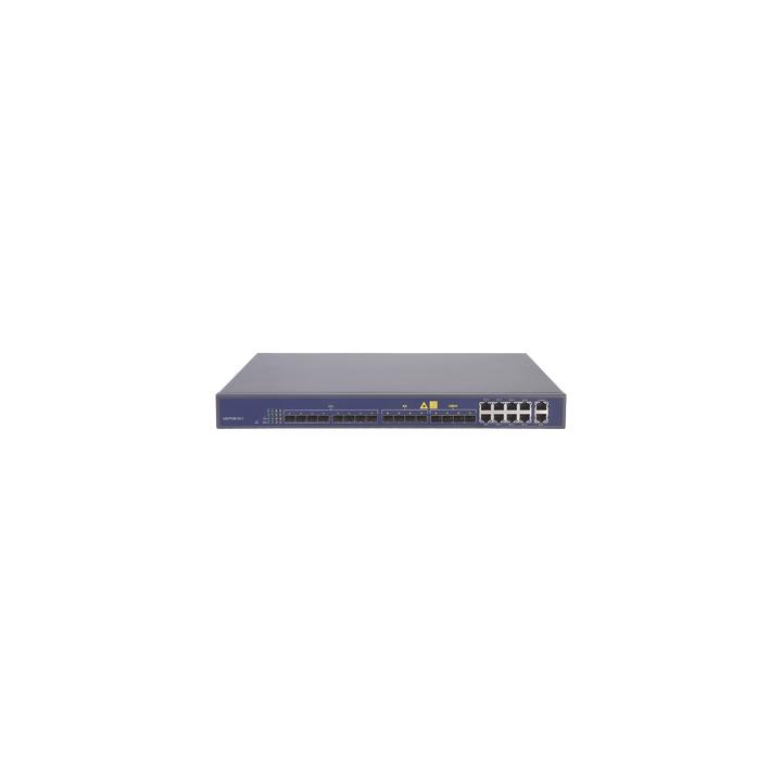 OLT de 8 puertos EPON con 16 puertos Uplink (8 puertos Gigabit Ethernet + 4 puertos SFP + 4 puertos SFP+), hasta 512