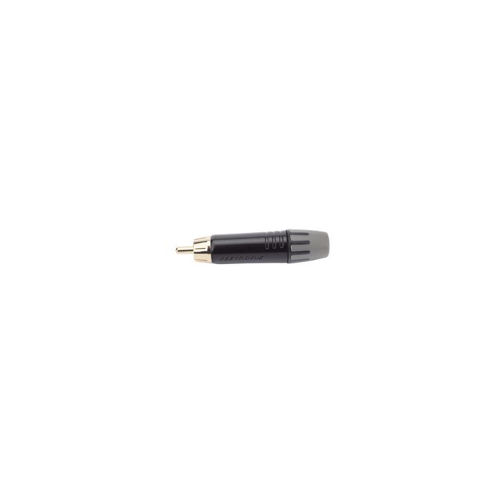 Conector Macho RCA | Carcasa Enchapada en Negro | Contacto Enchapado en Oro | Cable OD 3.5-6.5mm