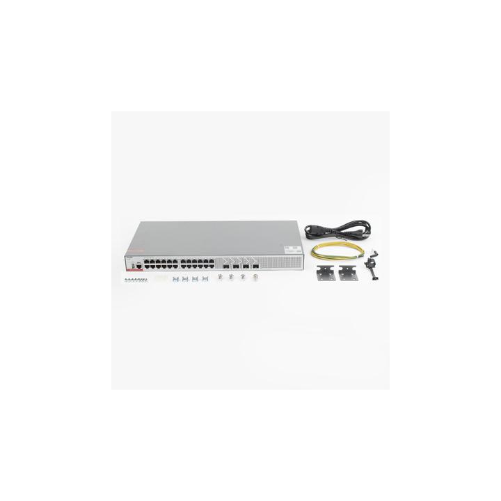 Switch Administrable Capa 3 con 48 puertos Gigabit + 4 SFP+ para fibra 10Gb, gestión gratuita desde la nube.