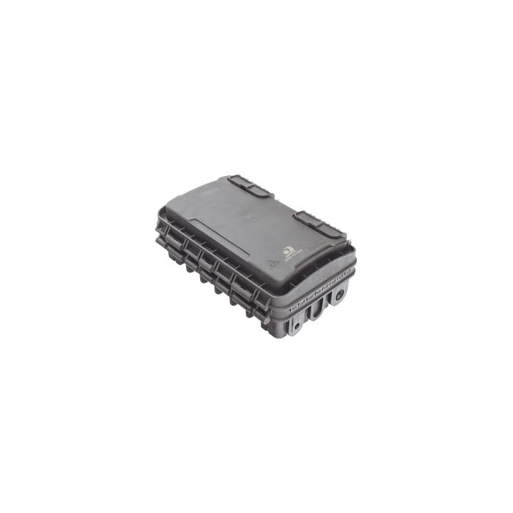 Caja de Distribución de Fibra Óptica para 24 Empalmes, con 8 acopladores SC/APC simplex, Exterior IP65, Color Negro