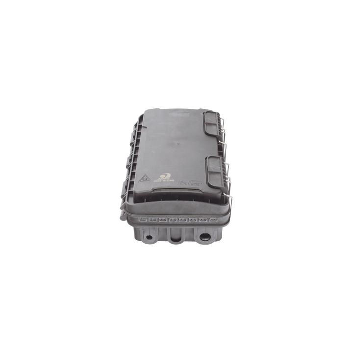 Caja de Distribución de Fibra Óptica para 24 Empalmes, con 8 acopladores SC/APC simplex, Exterior IP65, Color Negro