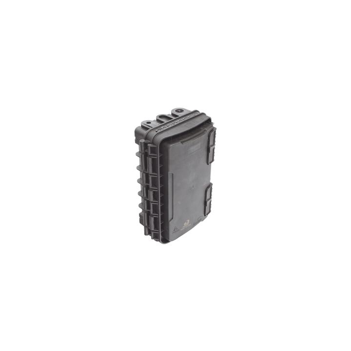 Caja de Distribución de Fibra Óptica para 24 Empalmes, con 8 acopladores SC/APC simplex, Exterior IP65, Color Negro