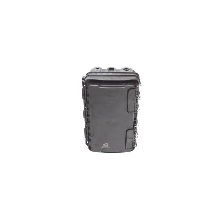 Caja de Distribución de Fibra Óptica para 24 Empalmes, con 8 acopladores SC/APC simplex, Exterior IP65, Color Negro