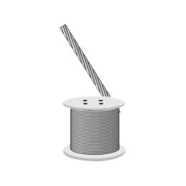 Cable Retenida 7 Hilos, Resistencia 4900 Kg. Diámetro 3/8", Acero Galv. clase A.  (Precio por Metro).