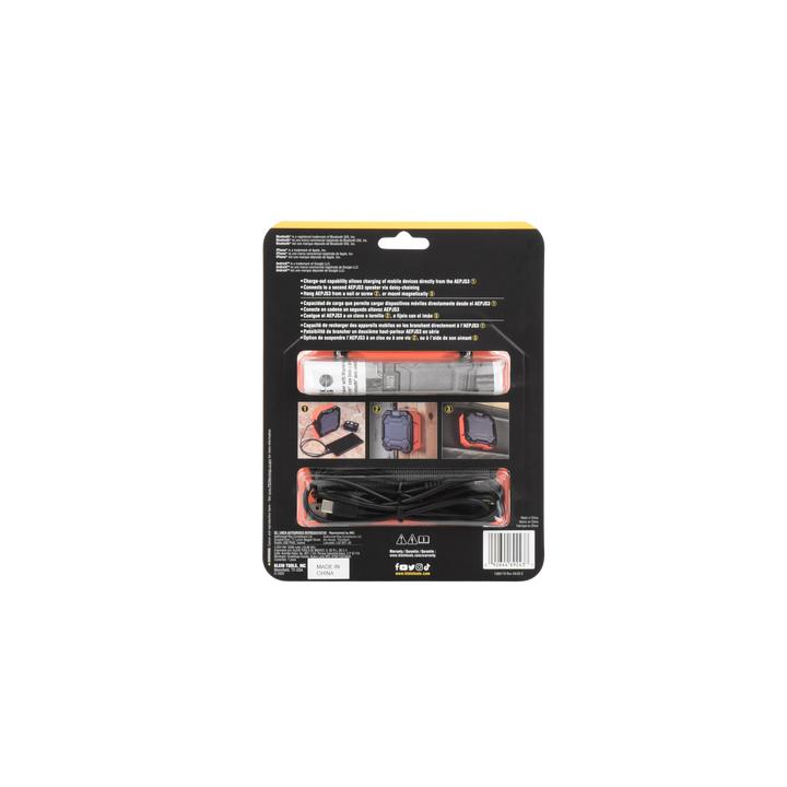 Bocina Portátil BLUETOOTH® con Imán y Gancho para Colgarse. Permite Altavoz Manos Libres con Micrófono Incorporado.