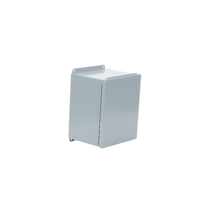 Gabinete de Bisagra Continua NEMA 12; IP66 de Uso en Intemperie, 305 x 254 x 203 mm, De Acero, Color Gris
