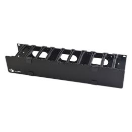 Organizador de Cable Horizontal RouteIT, Sencillo, Para Rack de 19in, 4in de profundidad, 2UR