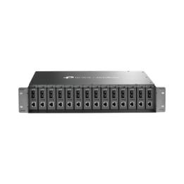 Chasis para Montaje en Rack de 14 bahías / Soporta Convertidores de Fibra Óptica TP-Link /  Compatibles (MC111CS,