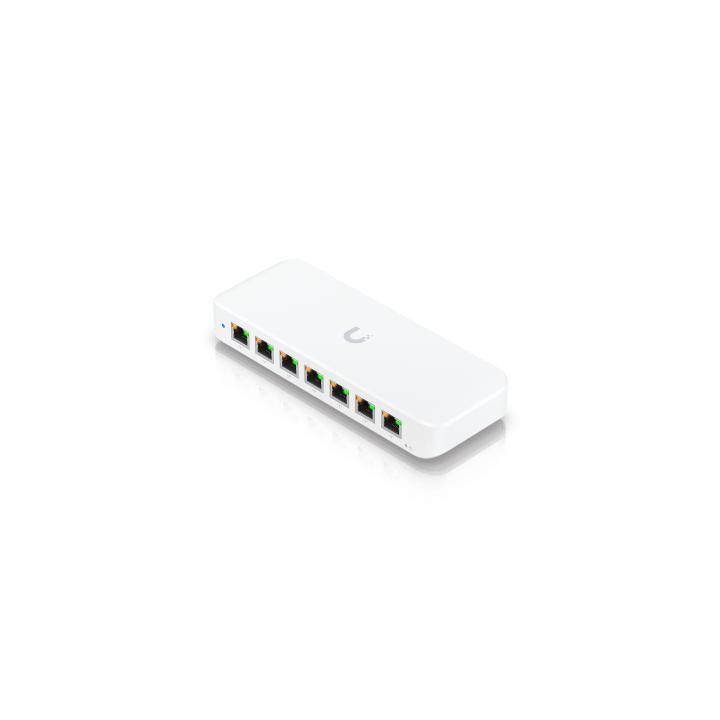 USW Ultra 210W Switch de 8 Puertos GbE (7 Puertos PoE+ y 1 Puerto Entrada PoE++) con Opciones de Montaje Versátiles