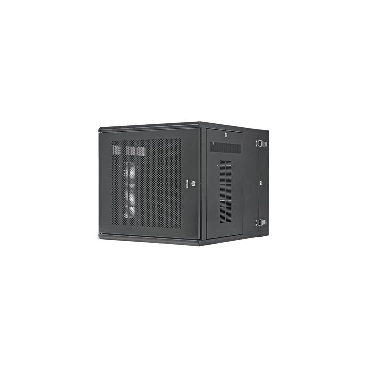 Gabinete PanZone de Montaje en Pared, de 19in, Puerta Perforada, 12 UR, 762mm de Profundidad, Color Negro