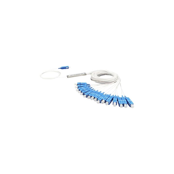 Splitter (Divisor Óptico) tipo PLC, de 1x16, conectores SC/UPC