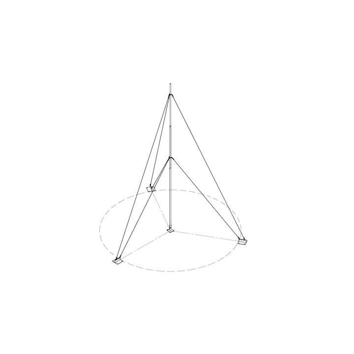Kit con Mástil Telescópico de 15 m con Accesorios de Instalación (No incluye retenida).