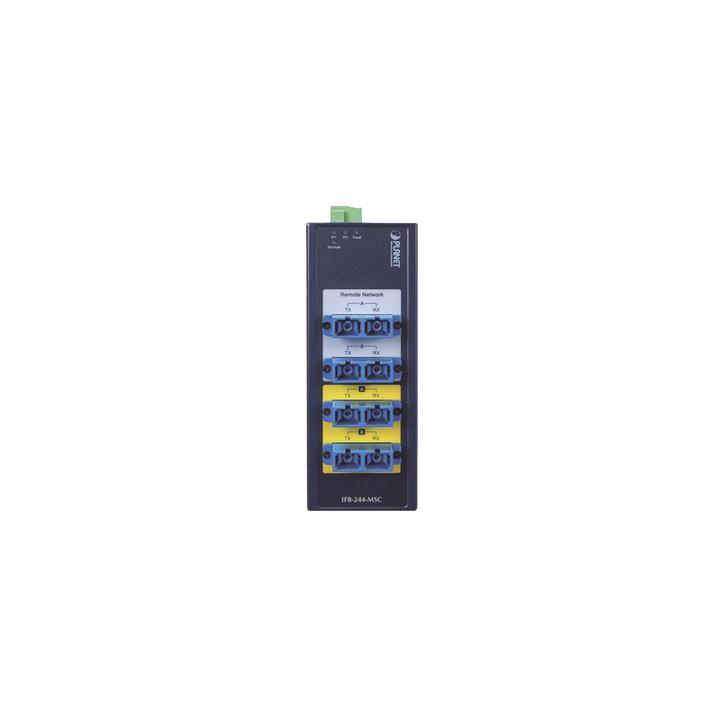 Switch Industrial Bypass de Fibra Optica Multimodo con Conector SC de 2 Canales