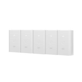 5 Unidades del Adaptador PoE Ubiquiti de 24 VDC, 1.0 A con puerto Gigabit, color blanco