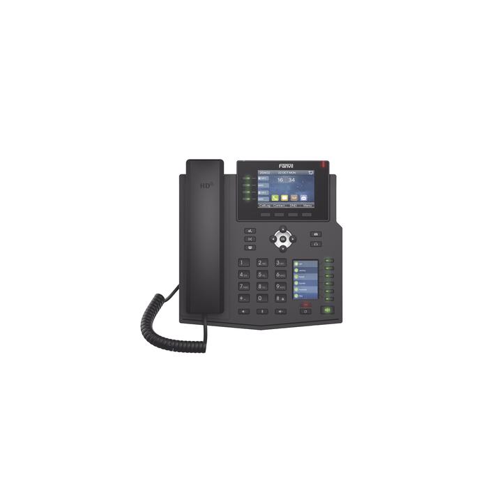 Teléfono IP Empresarial con Estándares Europeos, 16 líneas SIP con pantalla LCD a color 3.5", 30 teclas DSS/BLF,