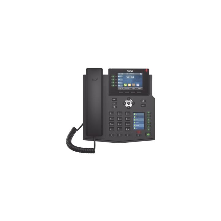 Teléfono IP Empresarial con Estándares Europeos, 16 líneas SIP con pantalla LCD a color 3.5", 30 teclas DSS/BLF,