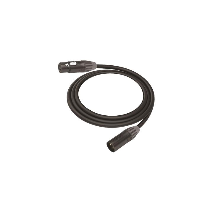 Cable XLR | 3 polos | Conector Hembra-Macho | Serie M | Carcasa Negra | Contactos Dorados | Ideal para Microfonía |