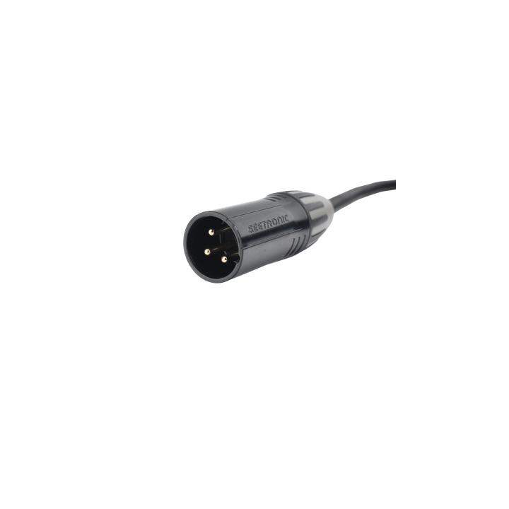 Cable XLR | 3 polos | Conector Hembra-Macho | Serie M | Carcasa Negra | Contactos Dorados | Ideal para Microfonía |