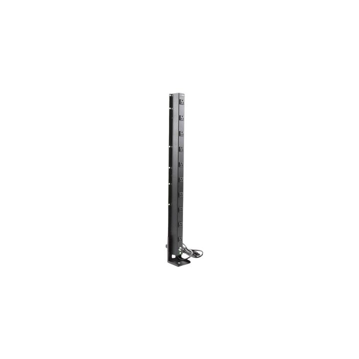 PDU Vertical de 10 Contactos (NEMA 5-15R). Volt. Ent./Sal.: 120Vca/15A compatible con Racks EIRL y EIQR.