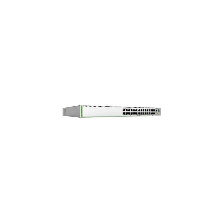 (GS980MX/28) Switch Stack L3, 24 puertos 10/100/1000-T, 4 Puertos SFP+ 10G, Fuente de poder fija