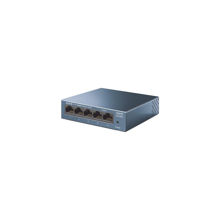 Switch de escritorio Gigabit de 5 puertos 10/100/1000Mbps, carcasa metálica