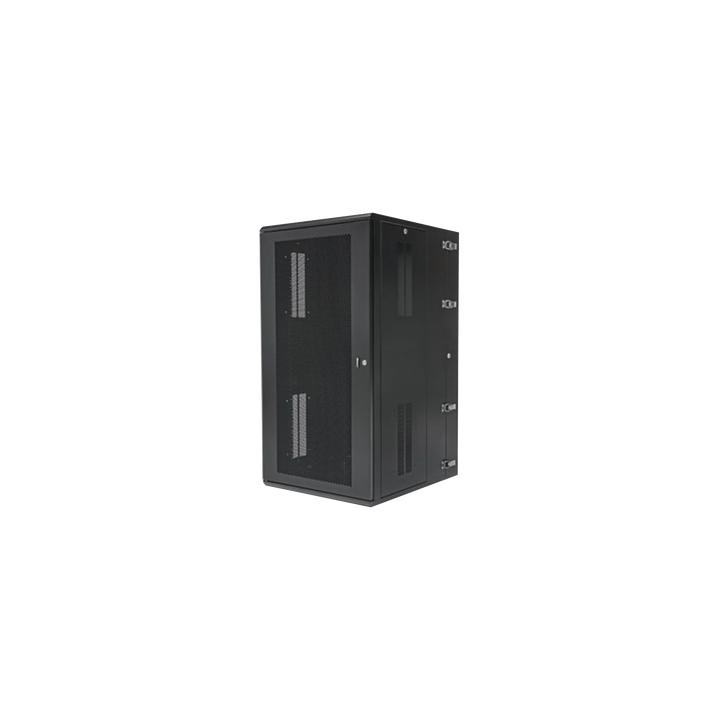 Gabinete PanZone de Montaje en Pared, de 19in, Puerta Ventilada, 26 UR, 635mm de Profundidad, Color Negro