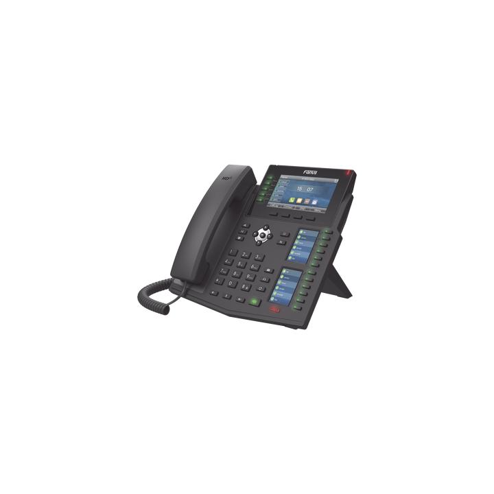Teléfono IP Empresarial con Estándares Europeos, 20 lineas SIP con pantalla LCD a color, 60 teclas DSS/BLF, puertos