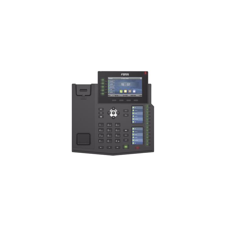 Teléfono IP Empresarial con Estándares Europeos, 20 lineas SIP con pantalla LCD a color, 60 teclas DSS/BLF, puertos
