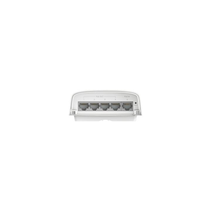 Switch PoE Omada Para Exterior / 1 Puerto PoE++ IN 802.3 af/at/bt / 4 Puertos PoE+ OUT Gigabit / Adminstración