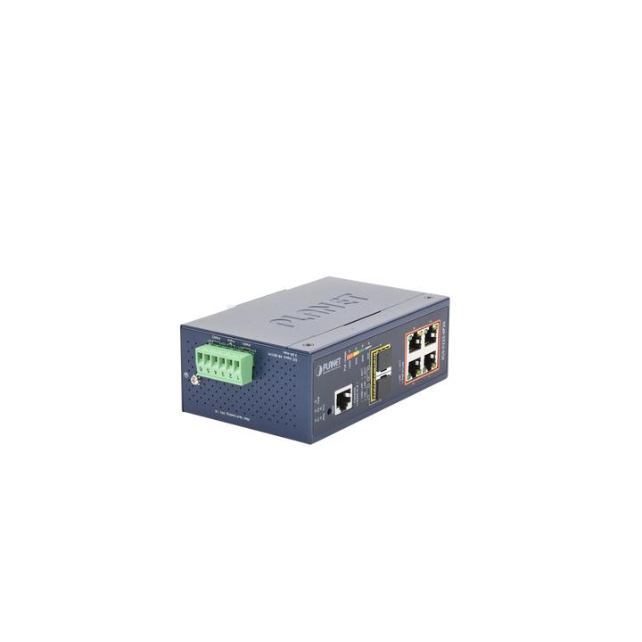 Switch Industrial Administrable Capa 2, 4 Puertos PoE 802.3af/at 10/100/1000T, 2 Puertos SFP 100/1000X
