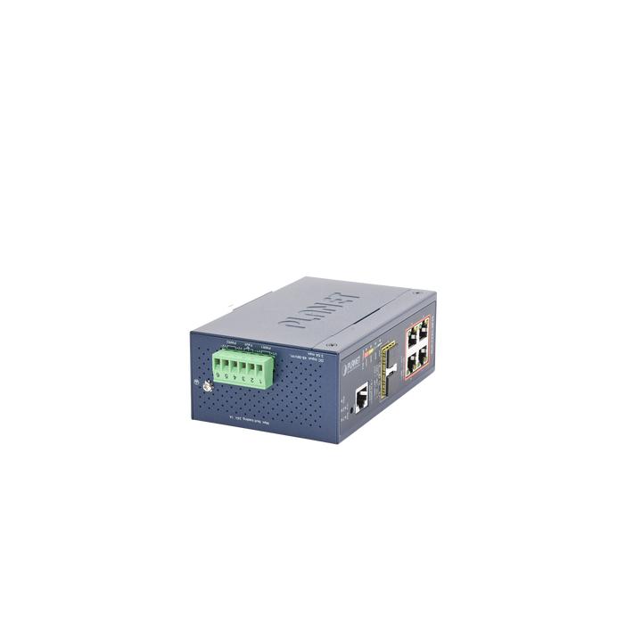 Switch Industrial Administrable Capa 2, 4 Puertos PoE 802.3af/at 10/100/1000T, 2 Puertos SFP 100/1000X
